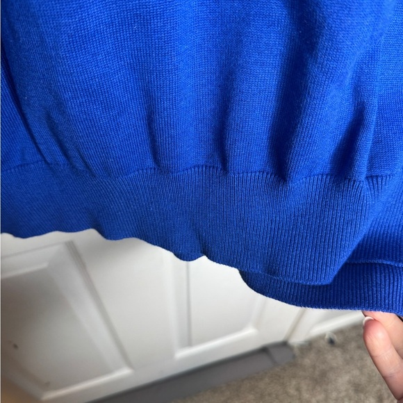 PAUL FREDRICK NWT mens blue supima cotton sweater 4xl - Picture 3 of 8